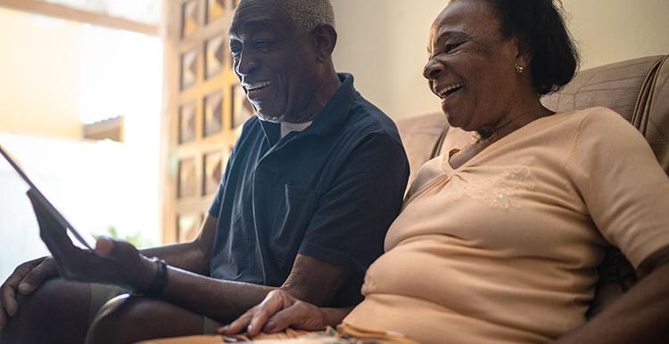 Black older couple online