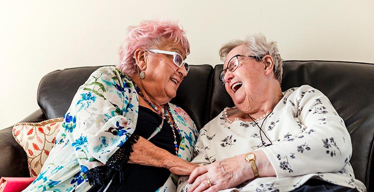 Older women laughing