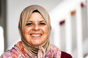 Muslim woman smiling