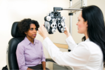 Eye test at hospital